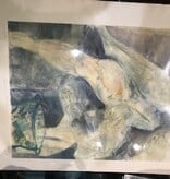 Woman in the Bath Monotype by Alicia Goni 20 x 26