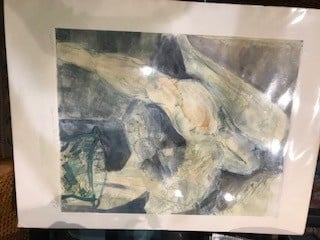Woman in the Bath Monotype by Alicia Goni 20 x 26