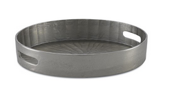 Luca Silver Small Tray H: 2.75" Dia: 14.5"
