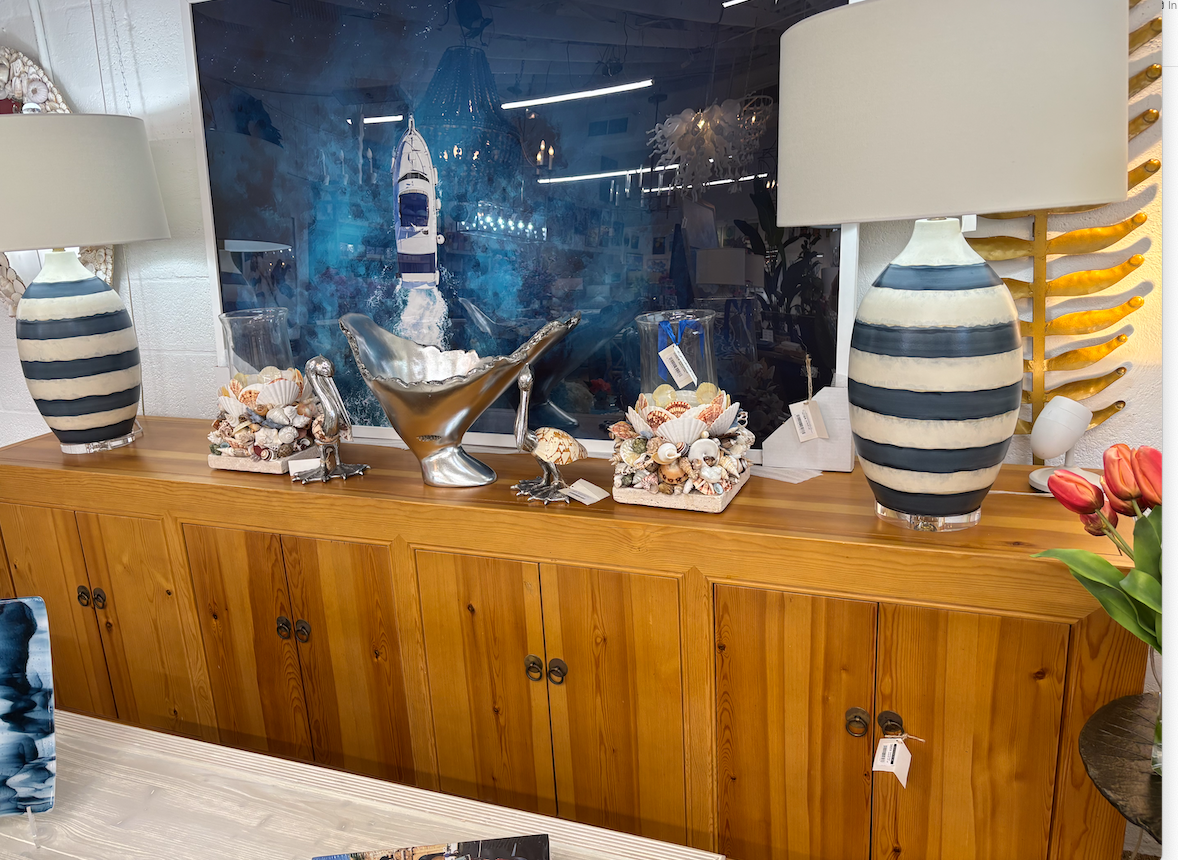 Natural Elm Wood Console 99" x18" x 34"