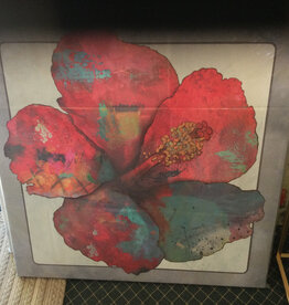 Red Hibiscus 39" x 39"
