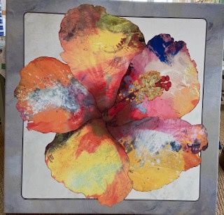 Yellow Hibiscus 39" x 39"