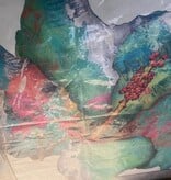 Aqua Hibiscus 39" x 39"