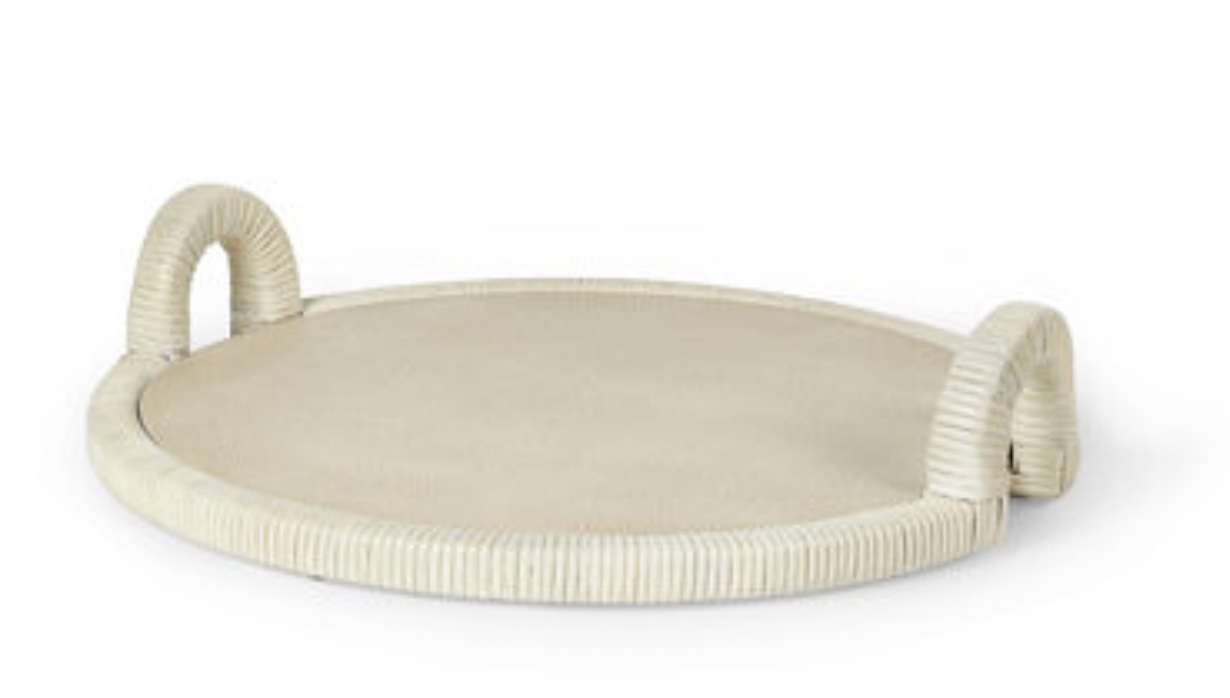 Bermuda Faux Shagreen Tray 24"d x 5"h