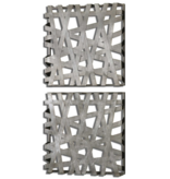 Alita Metal Wall Decor, S/2 -  21 W X 21 H X 3 D (in)