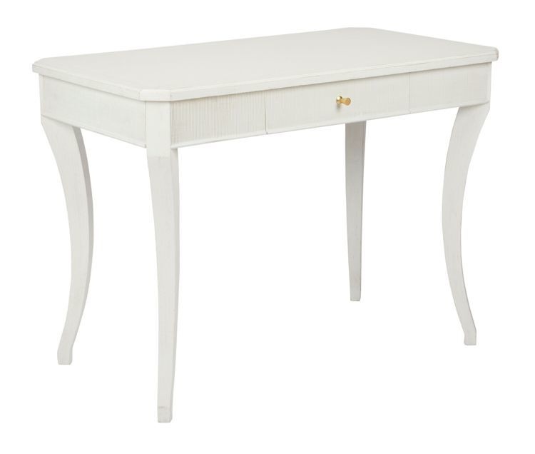 Mademoiselle Desk: Shell White 42"W x 24"D x 31"H