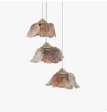 Catrice 3 - Light Silver/Natural Shell Cluster Pendant - Adjustable Height
