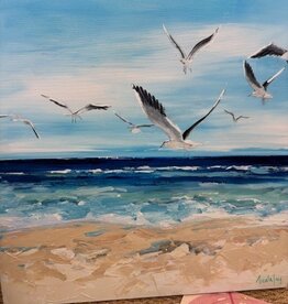 Seagulls  24"x 24" Acrylic Original