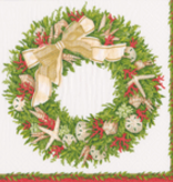 Shell Wreath Ivory Napkin cocktail