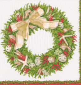 Shell Wreath Ivory Napkin cocktail