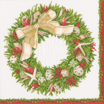 Shell Wreath Ivory Napkin cocktail
