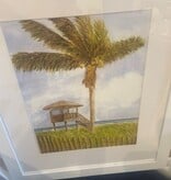 Lifeguard Stand South 3 Delray Beach, Fl 18x22h Watercolor Print