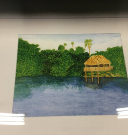 Chickee Hut Lake Ida, Fl 18X22H Watercolor Print