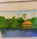 Chickee Hut Lake Ida, Fl 18X22H Watercolor Print