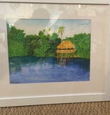 Chickee Hut Lake Ida, Fl 18X22H Watercolor Print