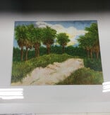 Dirt Road to the beach Delray Beach, fl 18x22H Water color print