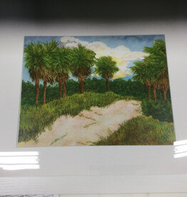 Dirt Road to the beach Delray Beach, fl 18x22H Water color print