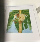 Palm Tree Tropical Harbor 18 x 22 Watercolor Print