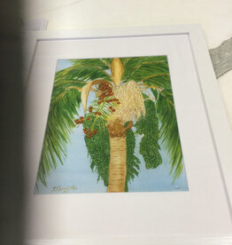 Palm Tree Tropical Harbor 18 x 22 Watercolor Print