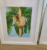 Palm Tree Tropical Harbor 18 x 22 Watercolor Print