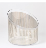 Platinum Stripe Ice Bucket 11"H x 9.75"Dia Food Safe
