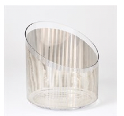 Platinum Stripe Ice Bucket 11"H x 9.75"Dia Food Safe