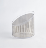Platinum Stripe Ice Bucket 11"H x 9.75"Dia Food Safe