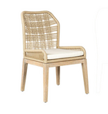 Vega Woven Side Chair, Cream - 23x24.5x36