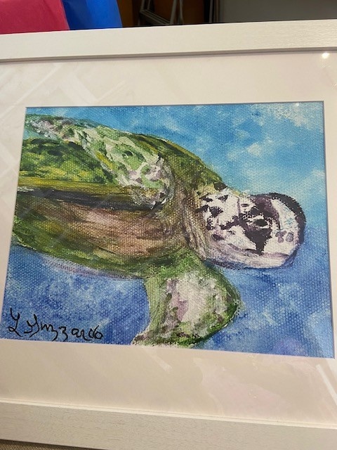 Loggerhead Turtle Print 22" x 18"