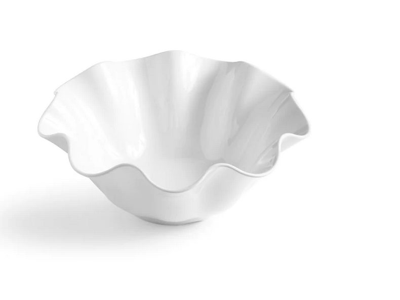 Q Home Design SM White Clam Melamine Serving Platter12.5" x 4.75