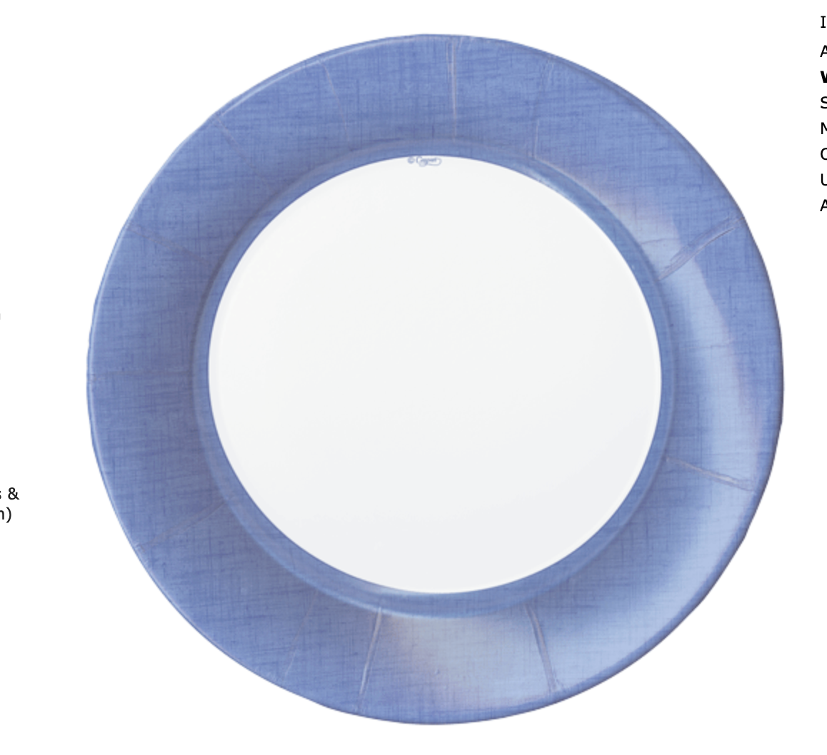 Linen Blue 2 Dinner Plates