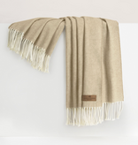 White Truffle Italian Herringbone Throw 51" W x 67" L