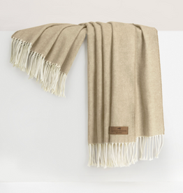 White Truffle Italian Herringbone Throw 51" W x 67" L