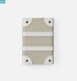 Pigeon & Poodle Dunlap Match Box - Light Gray/White Full-Grain Leather