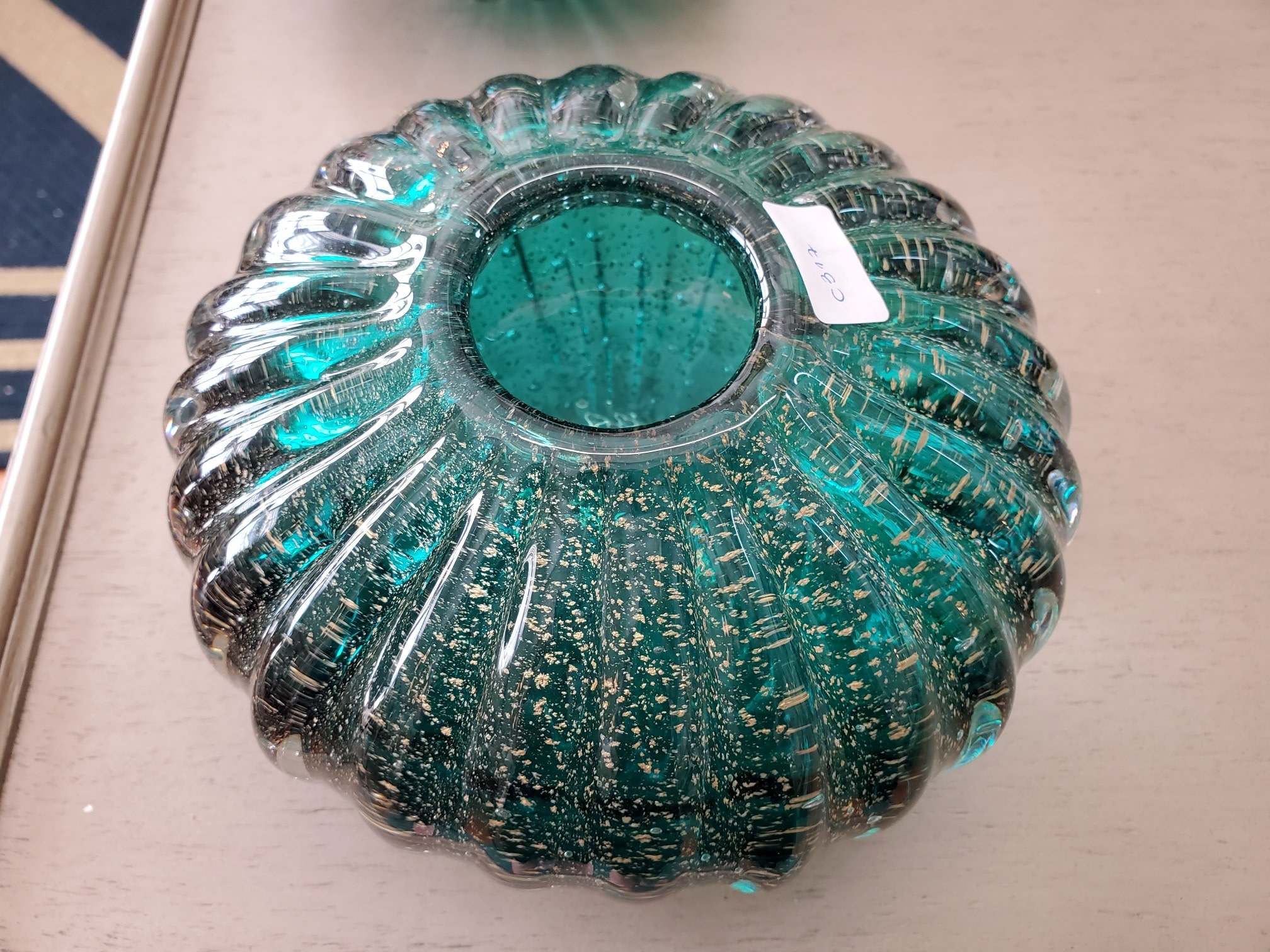 Murano Round Glass Vase - Med.