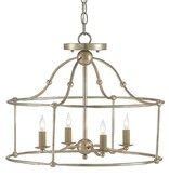 Fitzjames Small Lantern in Silver - 20"DIA x 15"H