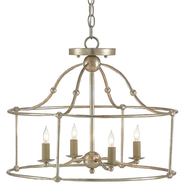 Fitzjames Small Lantern in Silver - 20"DIA x 15"H