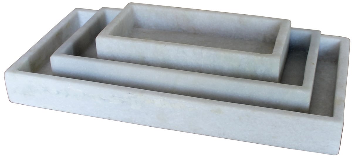 Small Marble Tray - 10"L x 5"D x 2"H