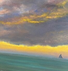Heading in Sailboat Orig. Oil 12" x12"