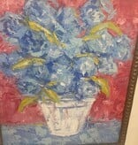 Blue Hydrangea 29.5"x33.5" Orig. Oil
