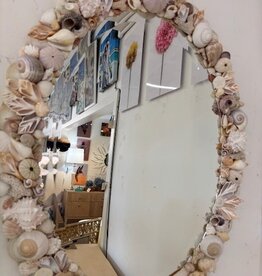 Oval Shell Mirror 33"H x 26"W