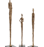 S/3 Standing Tall Female Sculpture on Black Stand