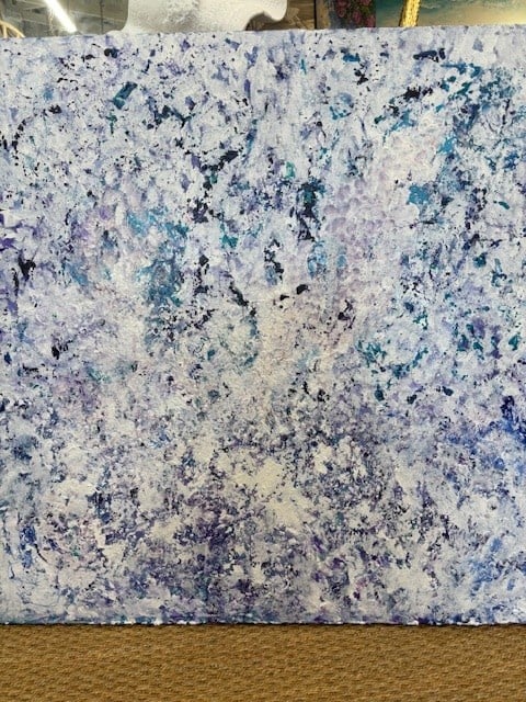 Blues Abstract on Acrylic 36"x36"