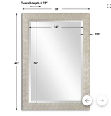 Porcius Mirror  29 W X 41 H X 1 D