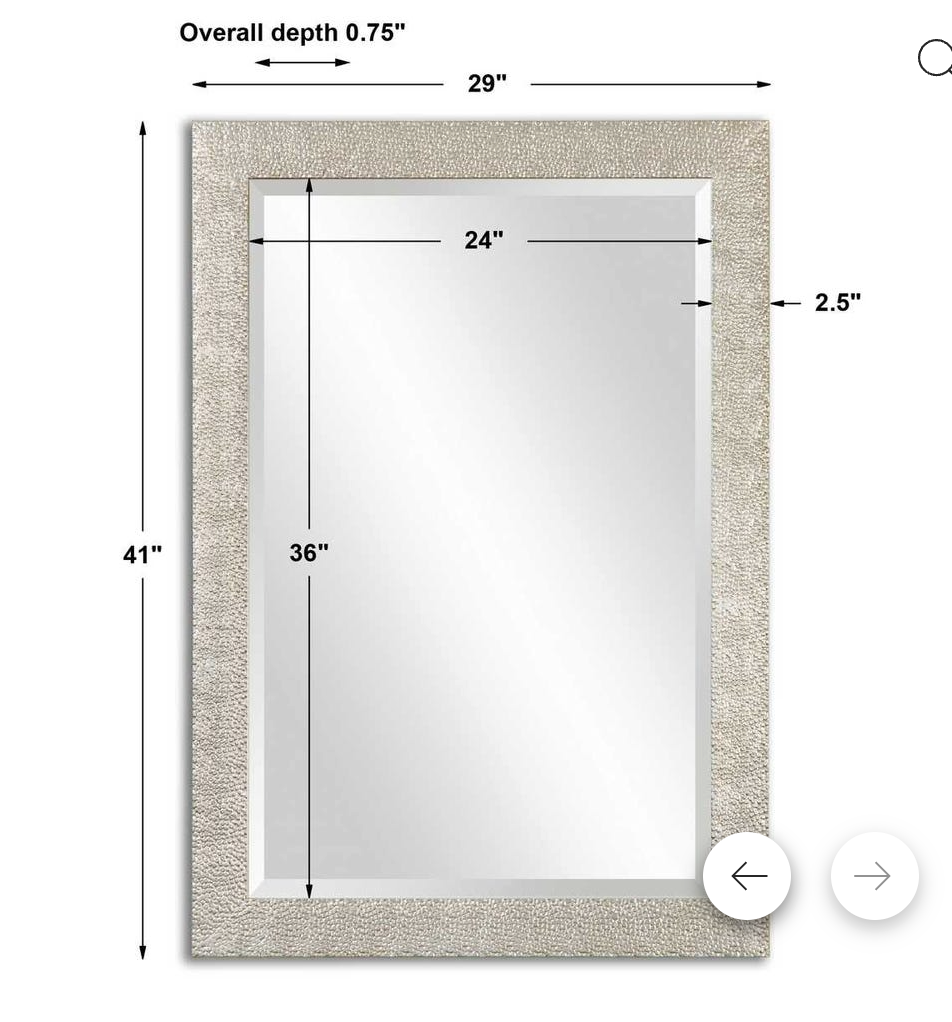 Porcius Mirror  29 W X 41 H X 1 D
