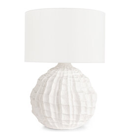 Caspian Ceramic Table Lamp-White 26.25"H x 18"W x  18"D
