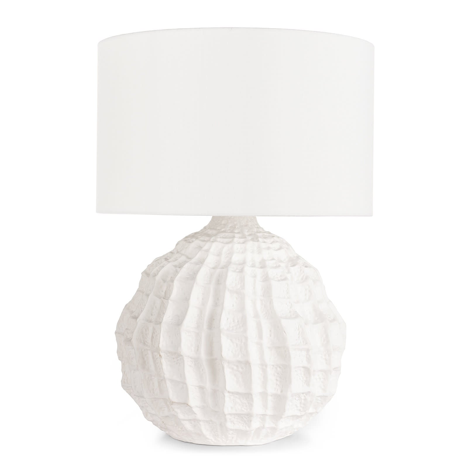 Caspian Ceramic Table Lamp-White 26.25"H x 18"W x  18"D