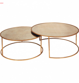 Paris Nesting Coffee Table - Large: 18.5"H x 42"W x 42"D   Small:17"H x 36"W x 36"D