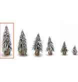 23 1/2" Snow Covered Christmas Tree with Jute Covered Wooden Base