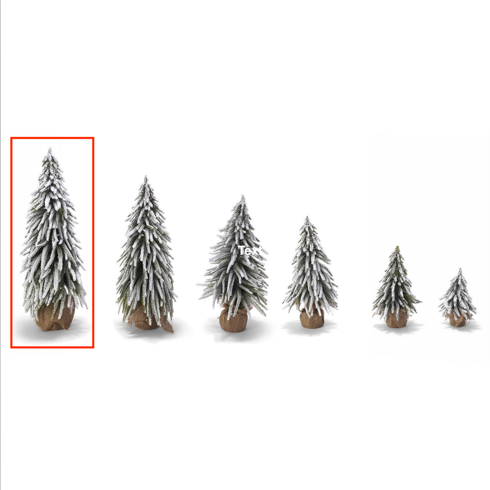 23 1/2" Snow Covered Christmas Tree with Jute Covered Wooden Base